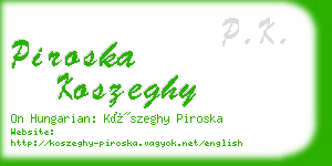 piroska koszeghy business card